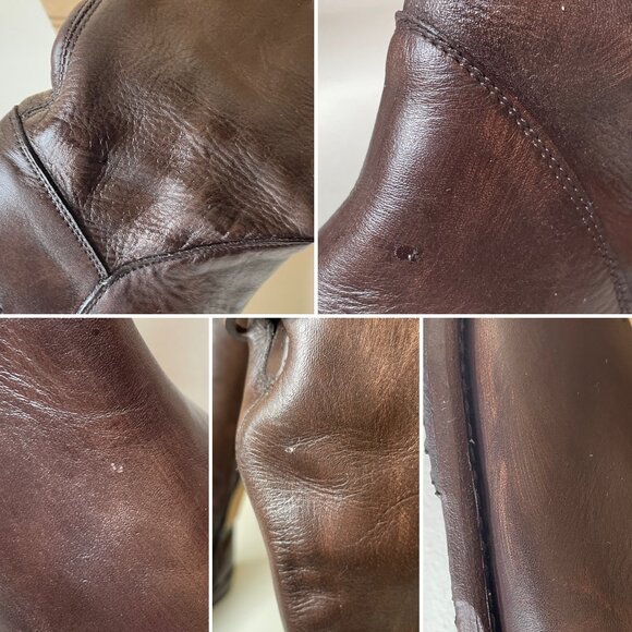 BED STU Manchester Distressed Brown Leather Tall Riding Boots BEDSTU Size 7 - Picture 10 of 16